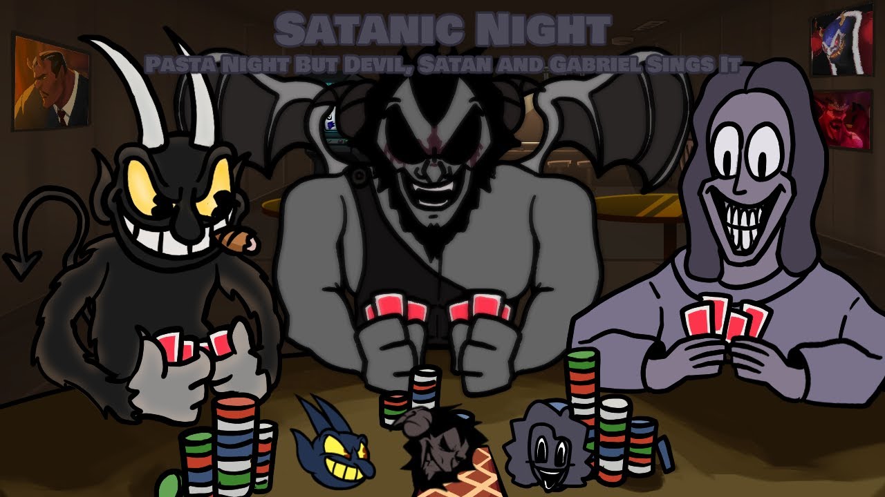 SATANIC NIGHT - PASTA NIGHT but The Devil, Satan and Gabriel sings it ! - Hypno's Lullaby Cover