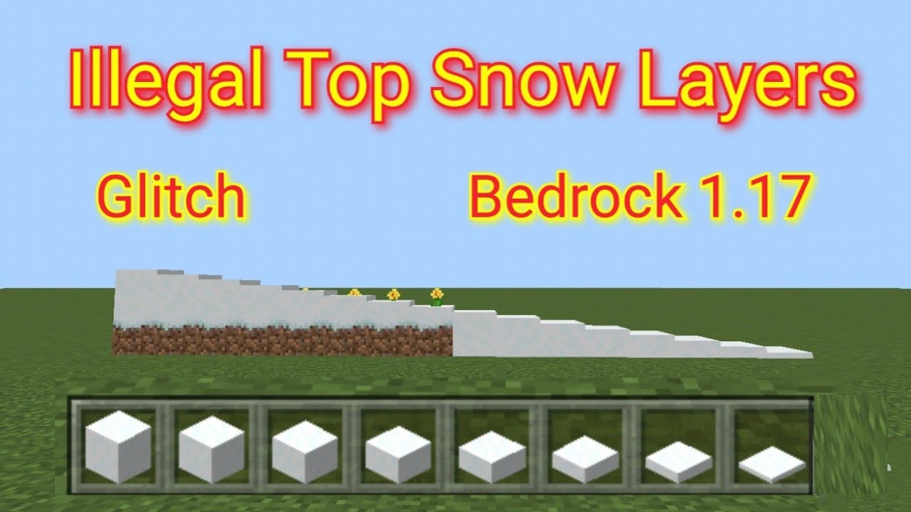 How to get different layers of Top Snow - Minecraft Bedrock - Glitch #8