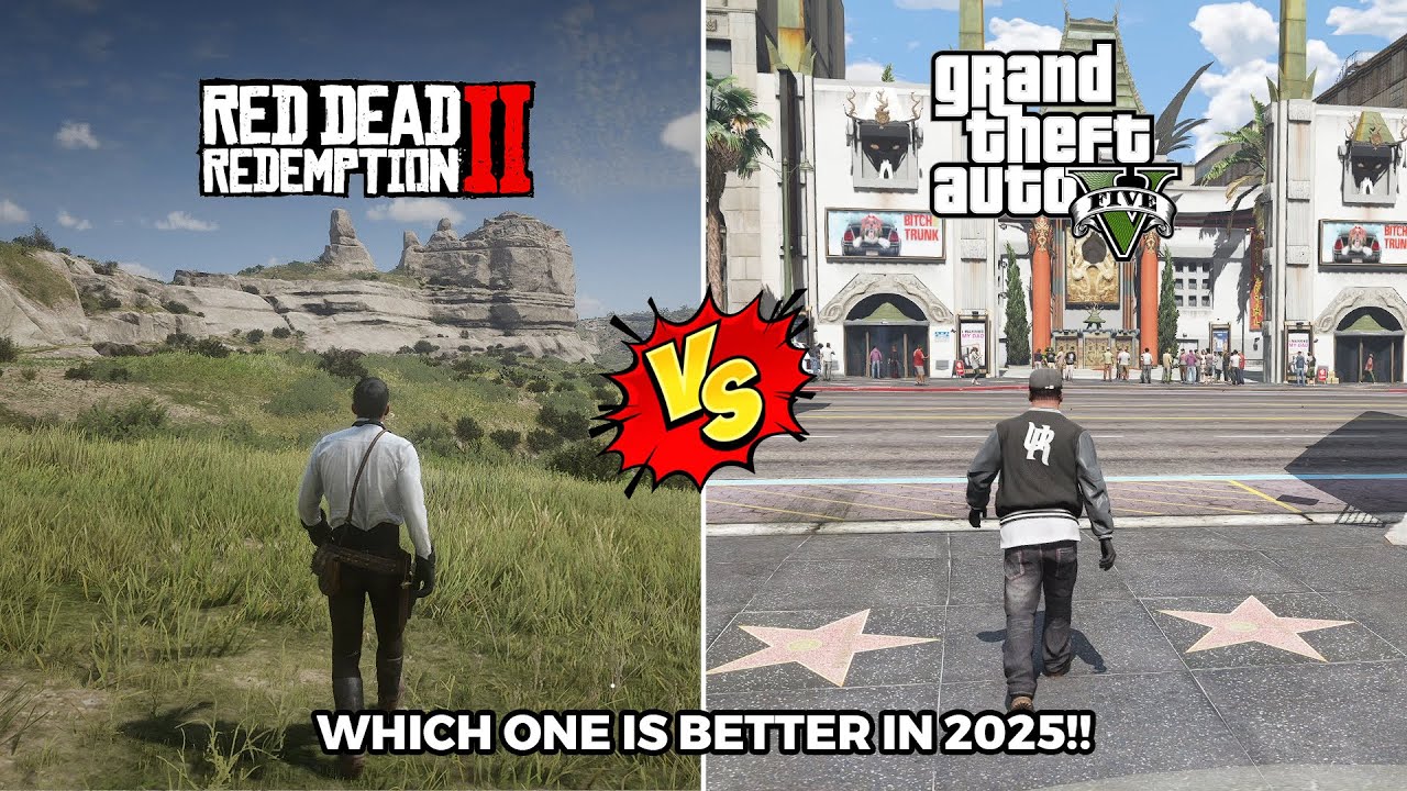 GTA 5 vs Read Dead Redemption 2 - Physics and Details Comparison