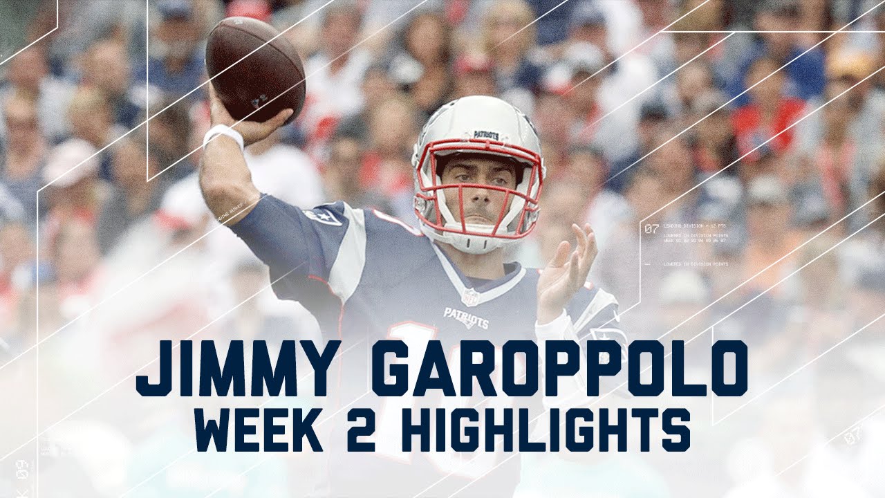 Every Jimmy Garoppolo Throw | Dolphins vs Patriots | NFL Week 2 Player Highlights