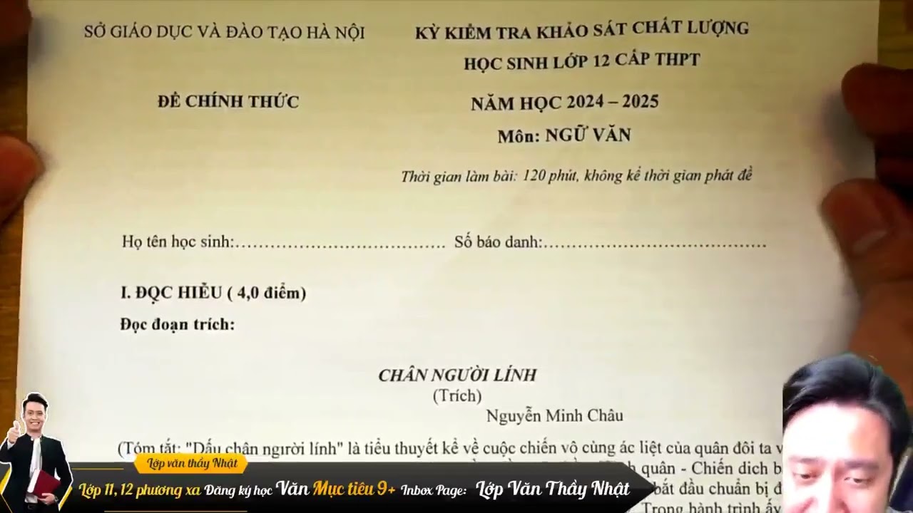 Chữa đề thi thử Sở Hà Nội - Môn ngữ văn 12