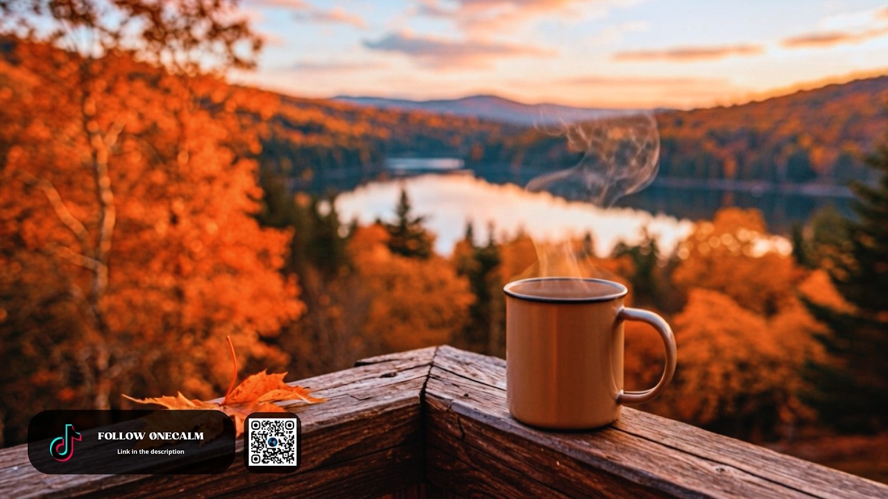 Relaxing Piano & Ambient Calm Live 🍁 | Quiet Autumn Coffee & Stress Relief – ØNECALM