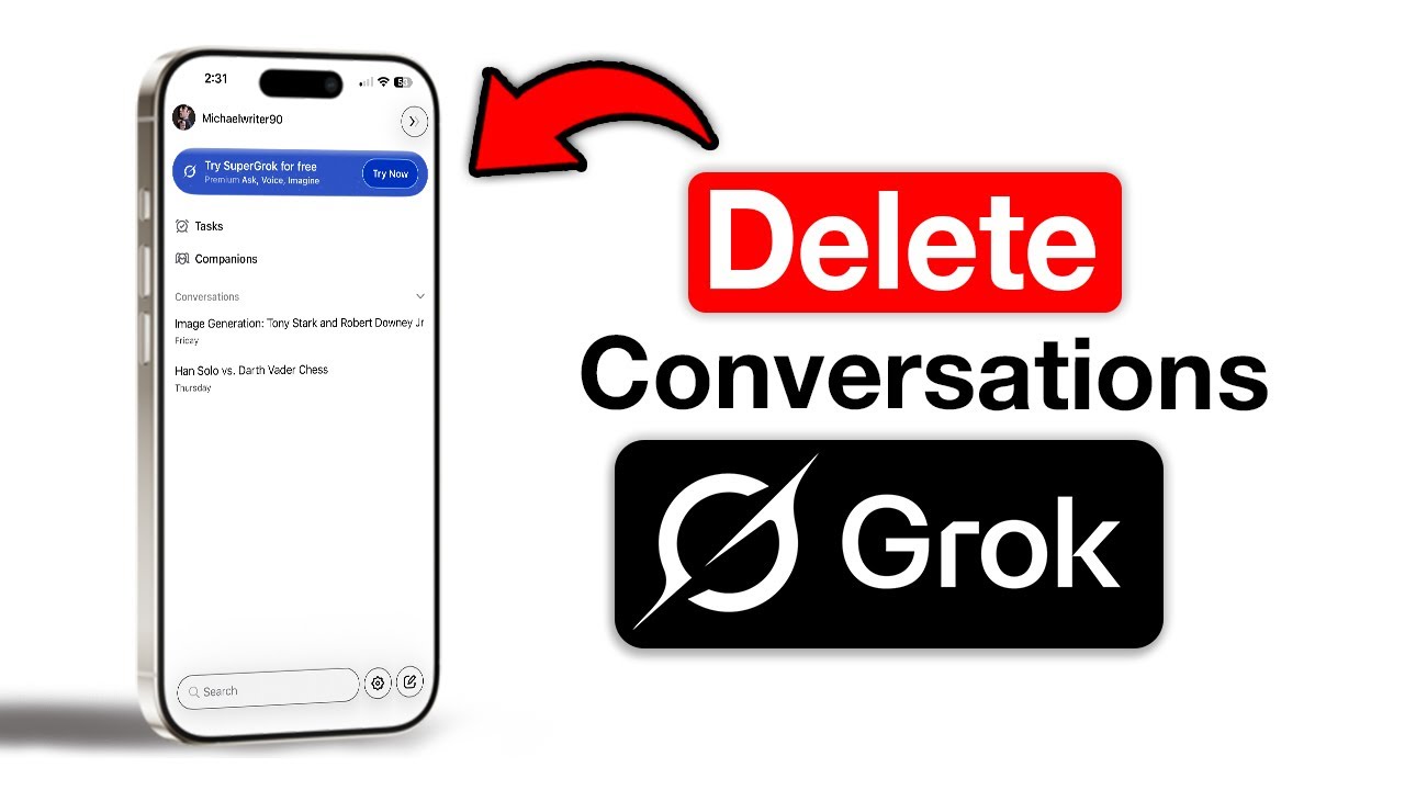 Как удалить переписку в Grok &mdash; пошаговая инструкция