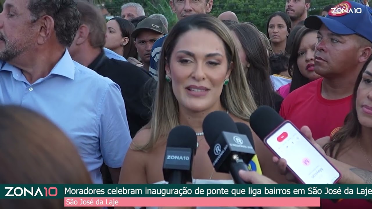 Moradores celebram inauguração de ponte que liga bairros em São José da Laje