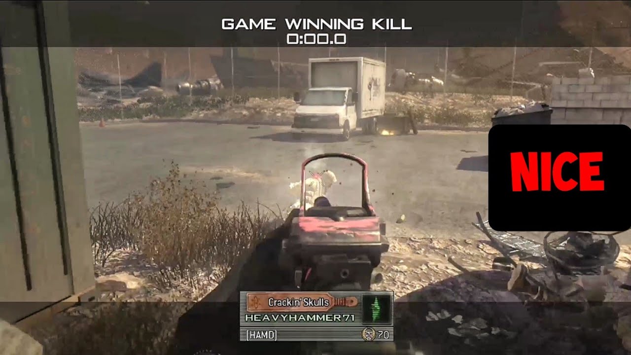 MW2 SATURDAY - HEAVYHAMMER71 GAME WINNING KILL - HAMMER GETS THE FINAL KILL OF THIS TDM WITH THE FAL