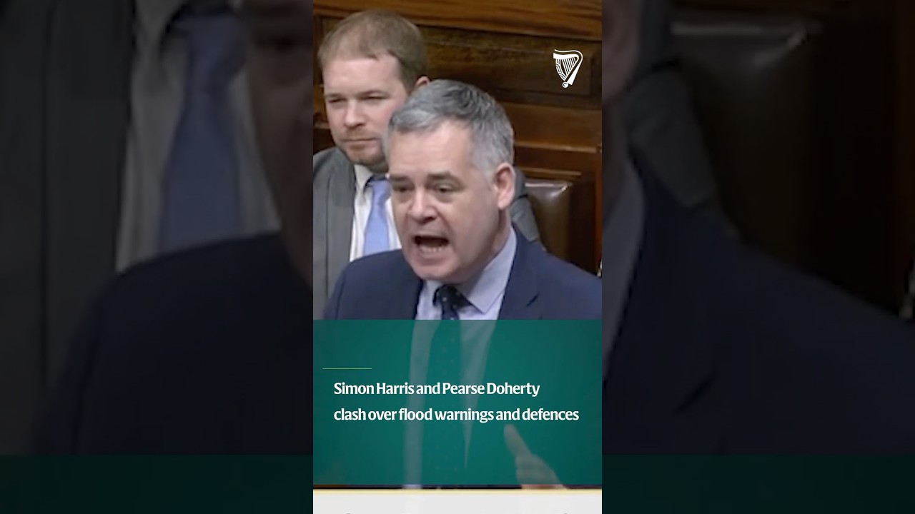 'Shame on you!' Simon Harris & Pearse Doherty clash over flood defence systems