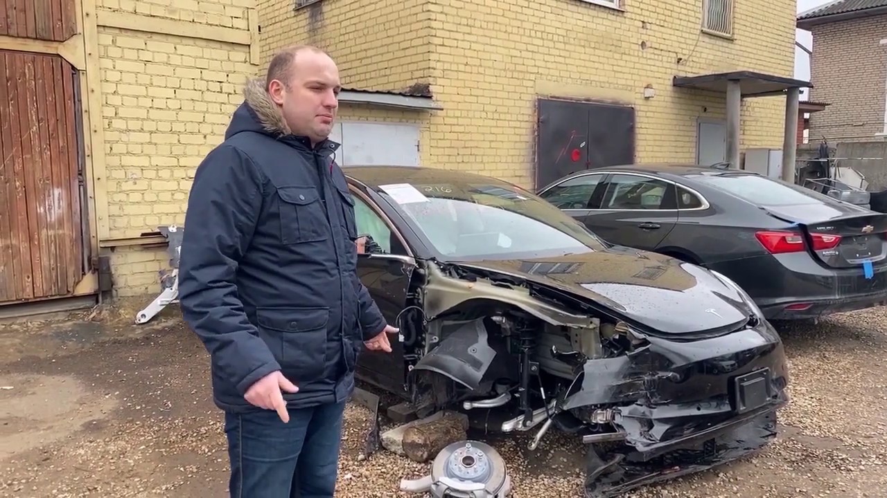 Сколько стоит восстановление Tesla Model 3! Как дешево купить Тесла?