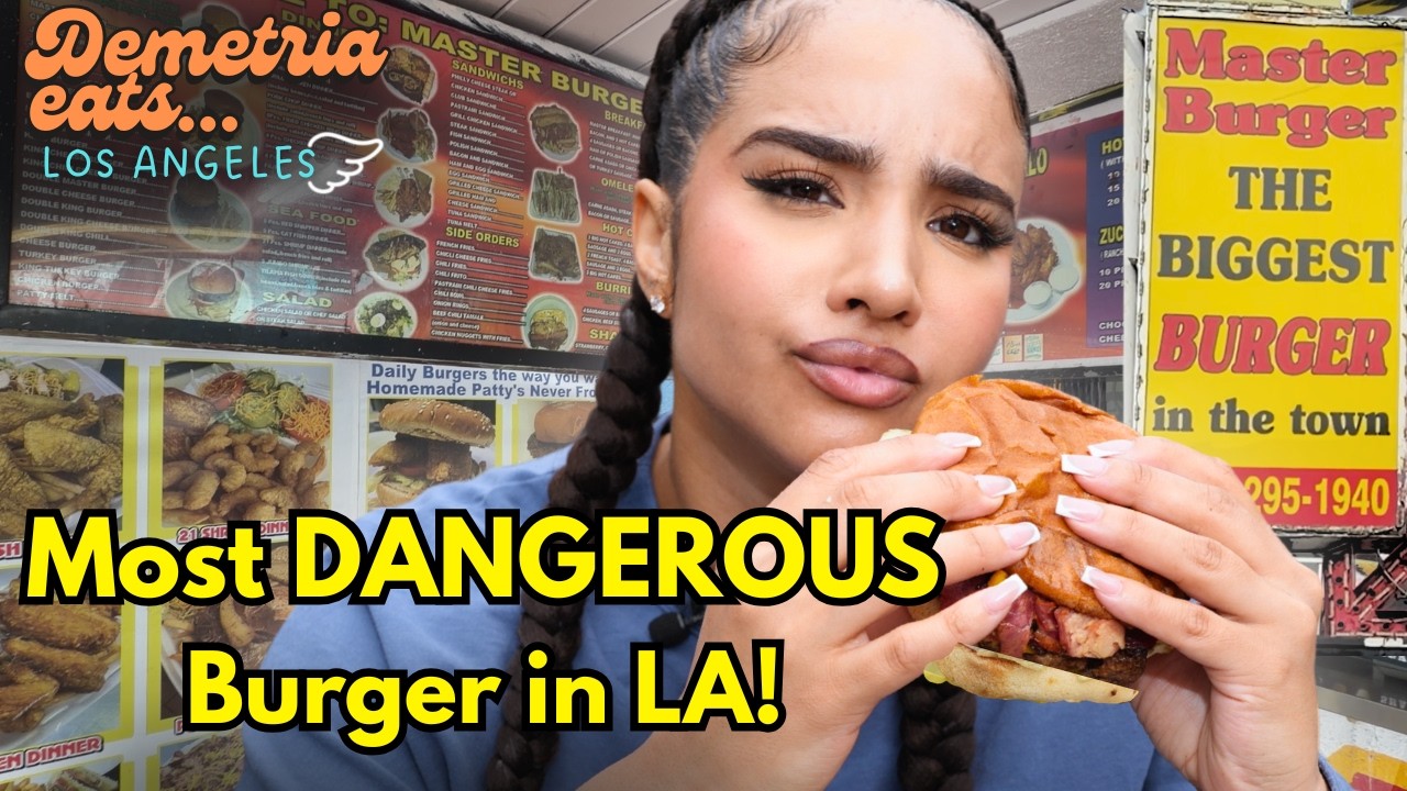 I Tried the Most Dangerous Burger in Los Angeles! (Master Burger Review) | Demetria Eats