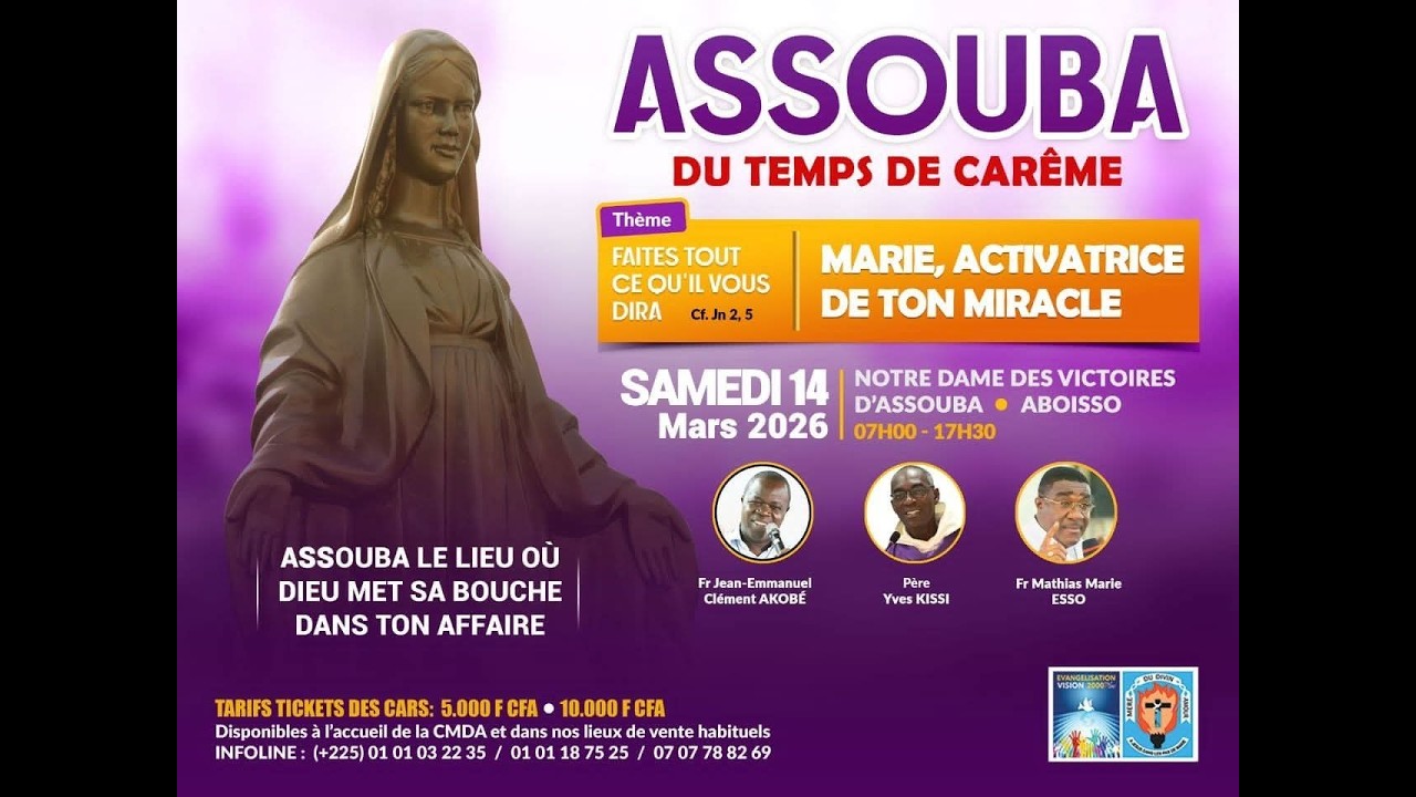 Assouba du Temps de carême Samedi 14 Mars 2026