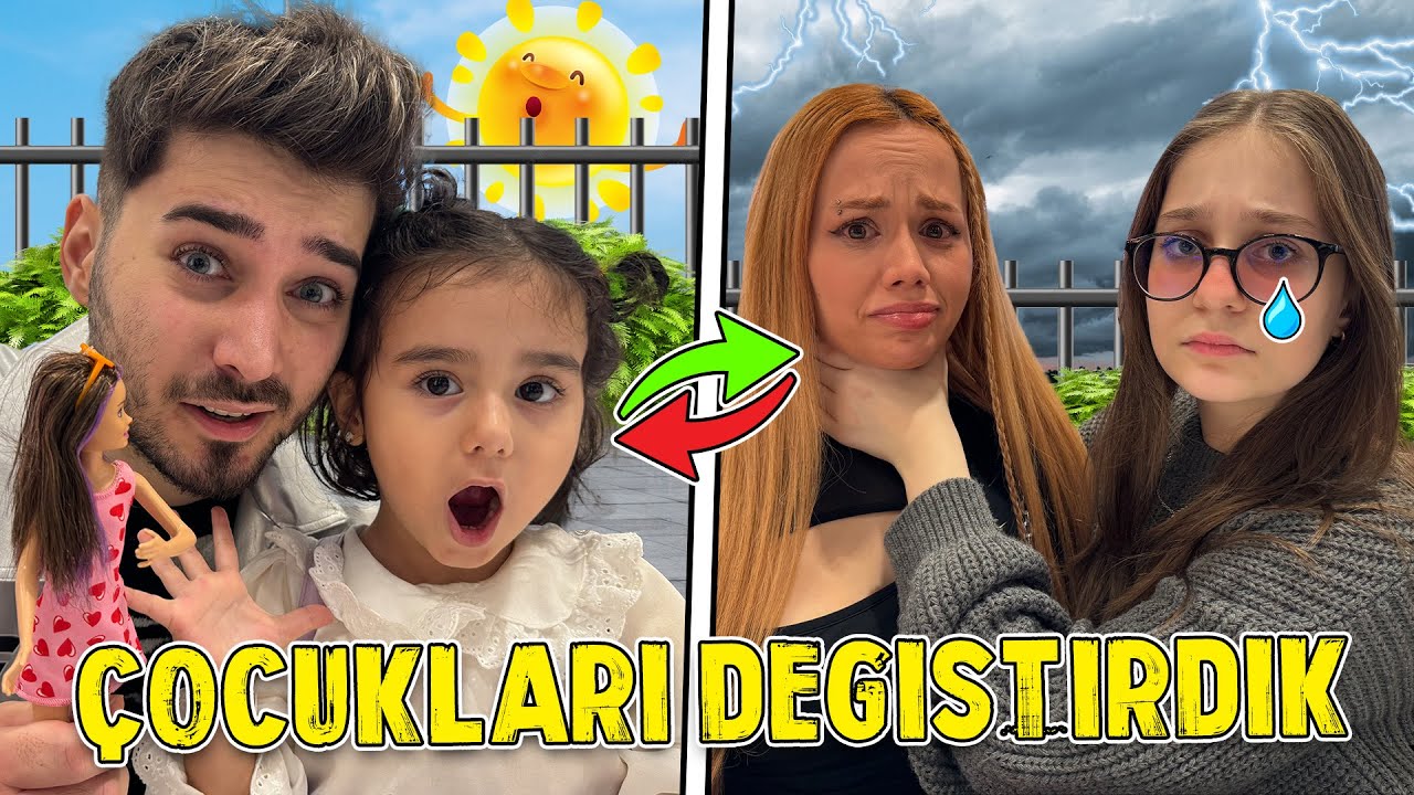 ALİ SÜRÜCÜ İLE ÇOCUKLARI DEĞİŞTİRDİK !? ( ELİF BANA ÇOK KÖTÜ DAVRANDI ) @AliSürücü @OykuKarta