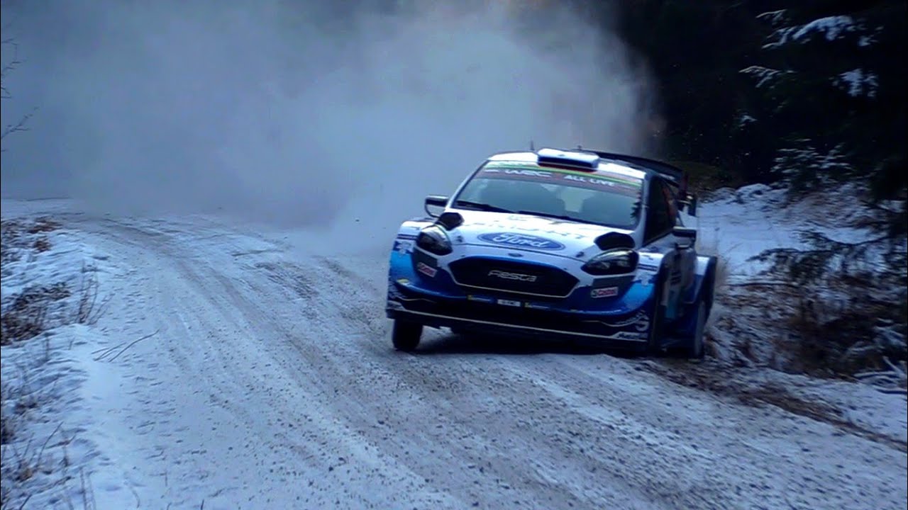 WRC Rally Sweden 2020 - Big flat out on snow and gravel [HD]