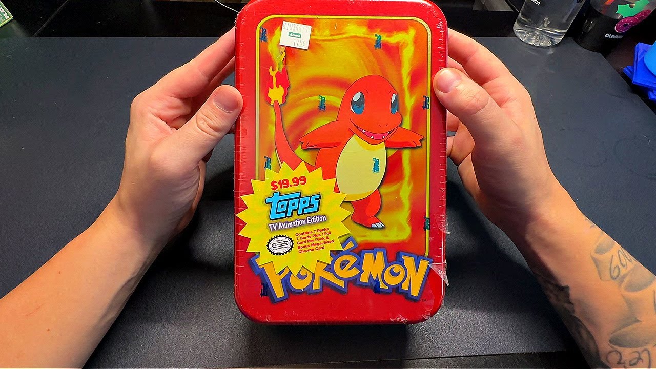 Opening a 20 Year Old Topps Pokemon Charmander Tin x2!