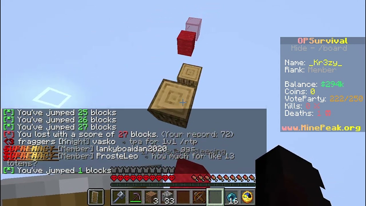 Doing Parkour to Get the Thor Sword...
