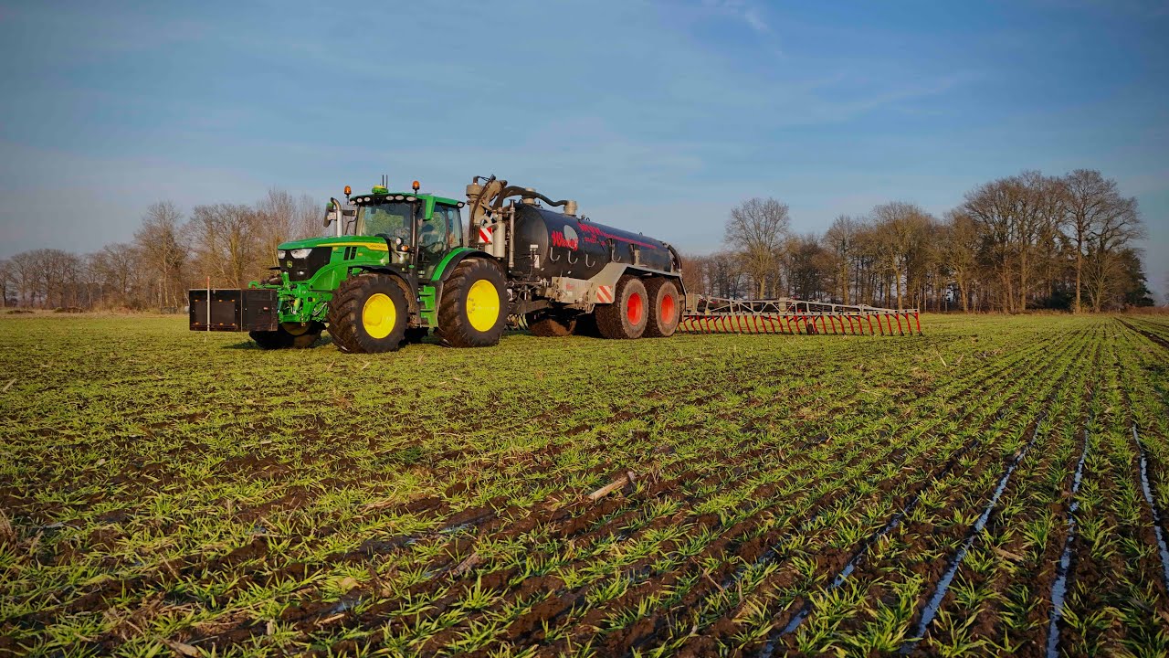 Gülle Fahren im Emsland 🔥💪 | John Deere 6r 185  |  Wienhoff Tandem Fass