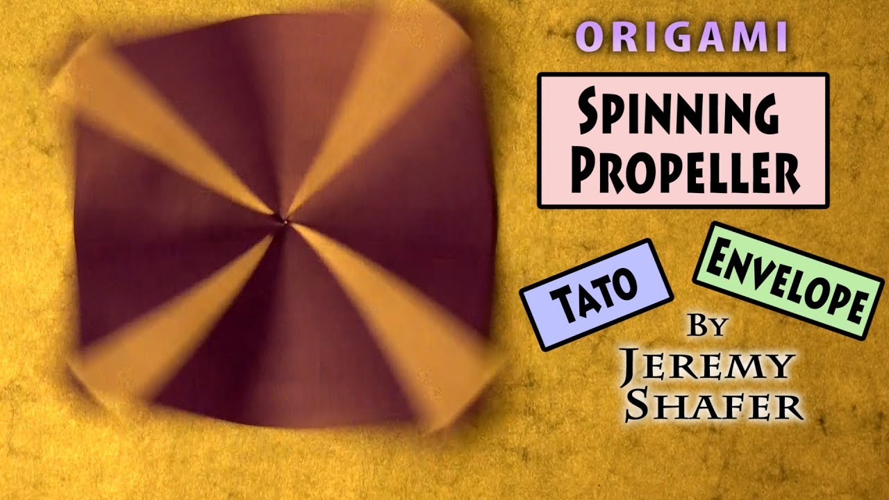 Origami Spinning Propeller Tato Envelope Flicker