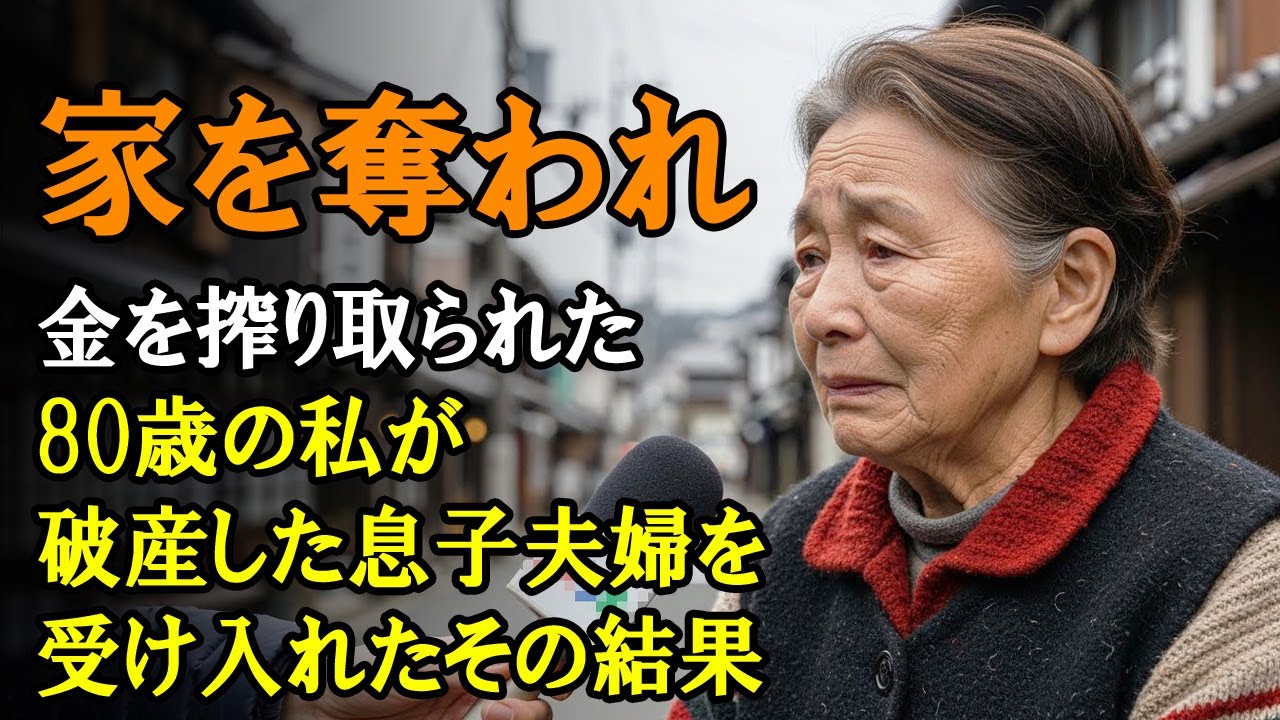 家を奪われ、金を搾り取られた80歳の私が、破産した息子夫婦を受け入れた結果