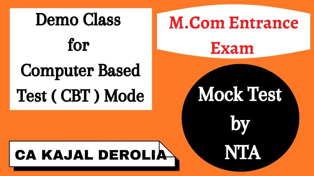CBT Mode | Computer Based Test Demo | Mock Test by NTA | M.Com Entrance Exam  | UGC NET | CUET |