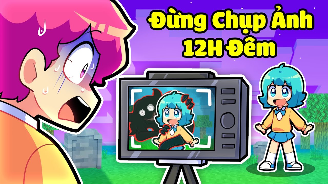 YUMMIE BỊ MA BẮT VÌ CHỤP ẢNH LÚC 12H ĐÊM TRONG MINECRAFT*ĐỪNG CHỤP ẢNH 12H GIỜ ĐÊM 😱🤣
