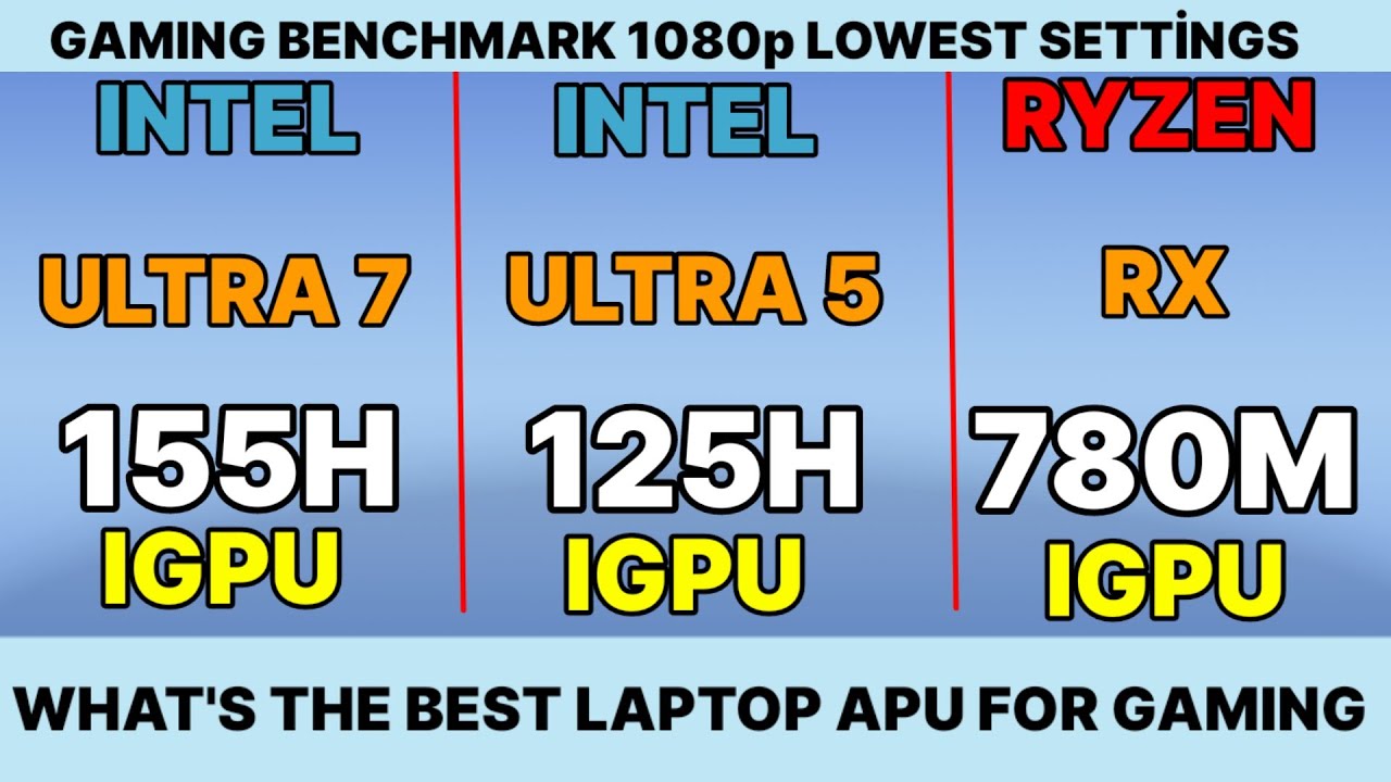 intel core ultra 7 155h IGPU VS RX 780M 7840HS  IGPU VS intel core ultra 5 125h VS IRIS XE IGPU