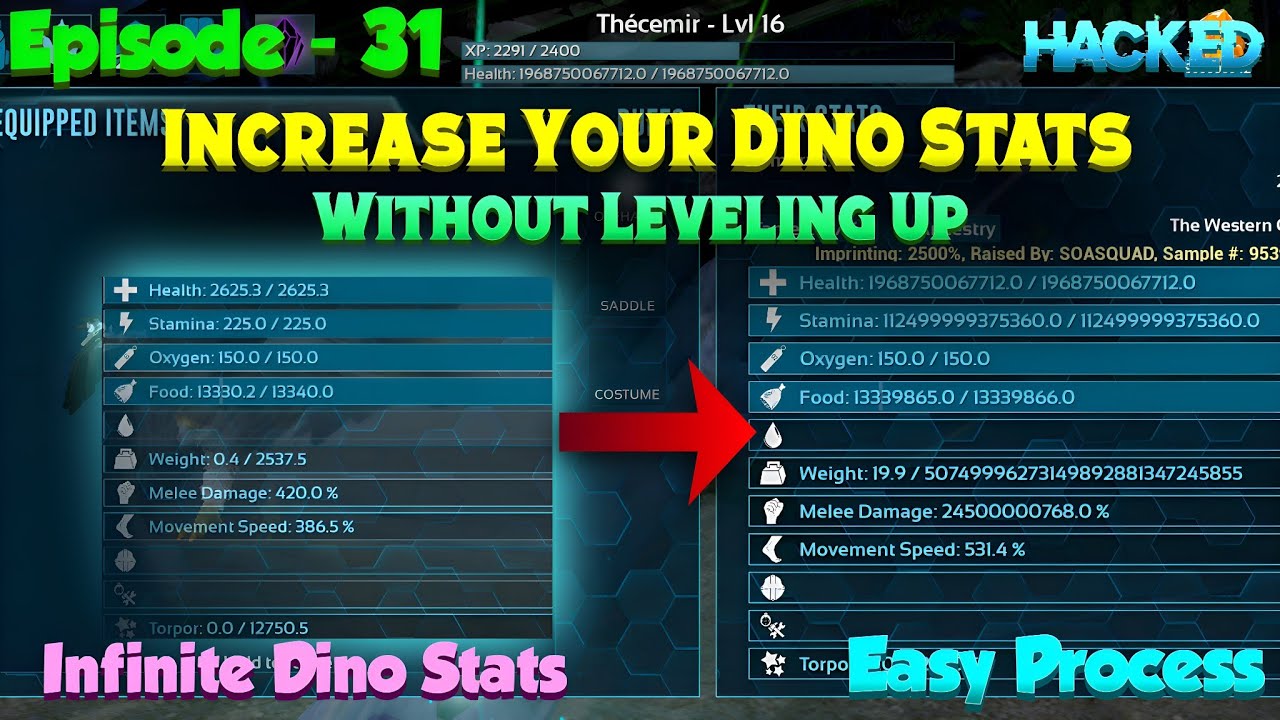 Ark mobile: How to Increase Stats🔥  | Without Leveling up | Episode 31 | Soa Squad