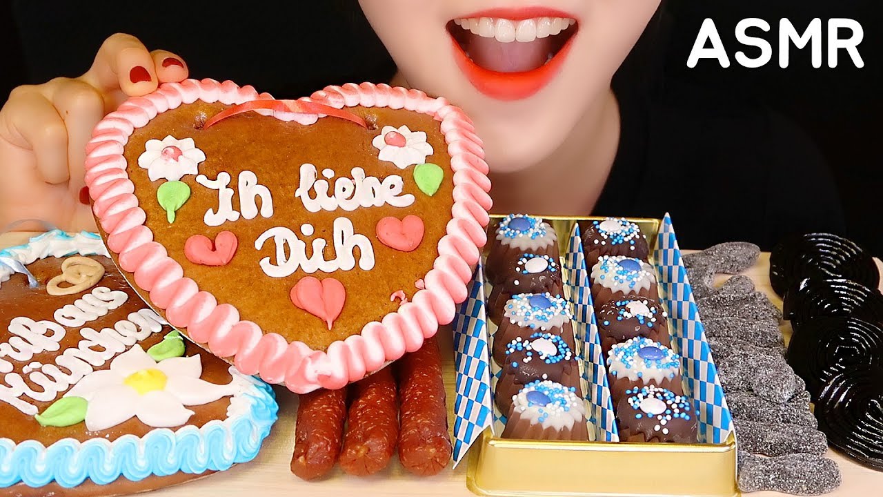🇩🇪 GERMAN TREATS ASMR GERMAN OKTOBERFEST FOOD ASMR HARIBO GUMMY, LICORICE CANDY ASMR 🇩🇪