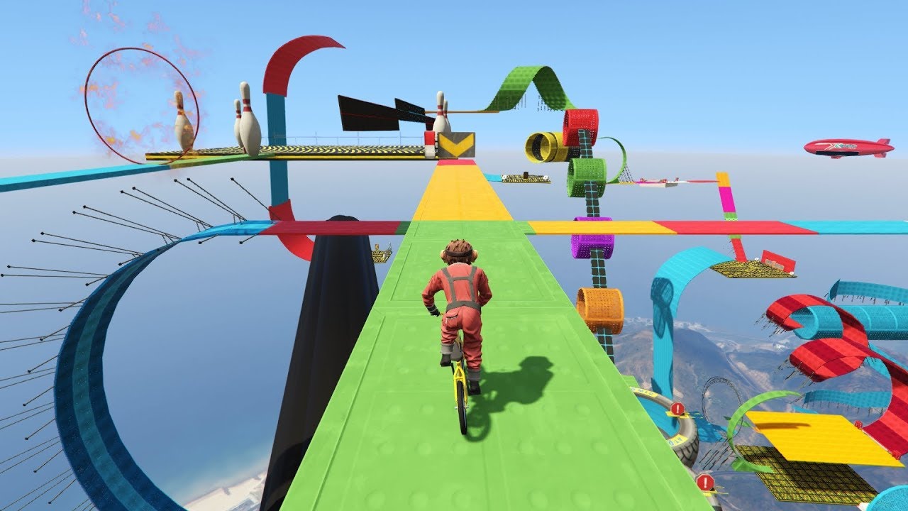 Grand Theft Auto 5 - hardest bike parkour ever