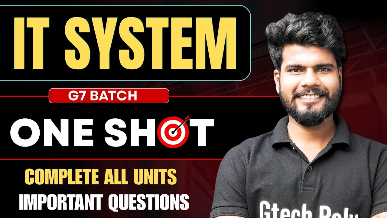 IT SYSTEM  | ONE SHOT | Complete Revision by Aman sir