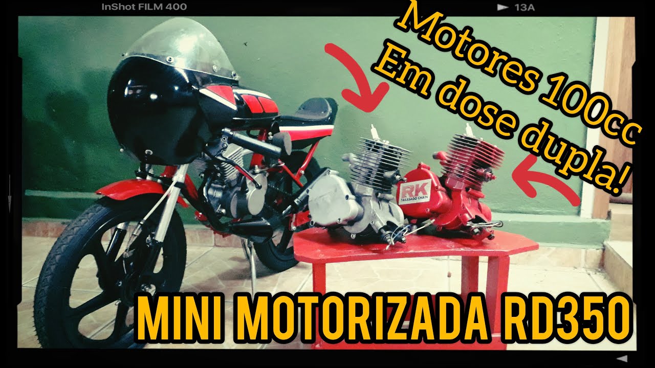 Vou colocar 2 motores 100cc na mini motorizada RD 350