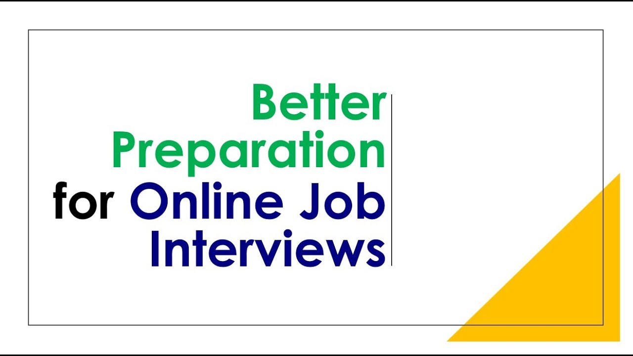 Preparation for virtual job interview