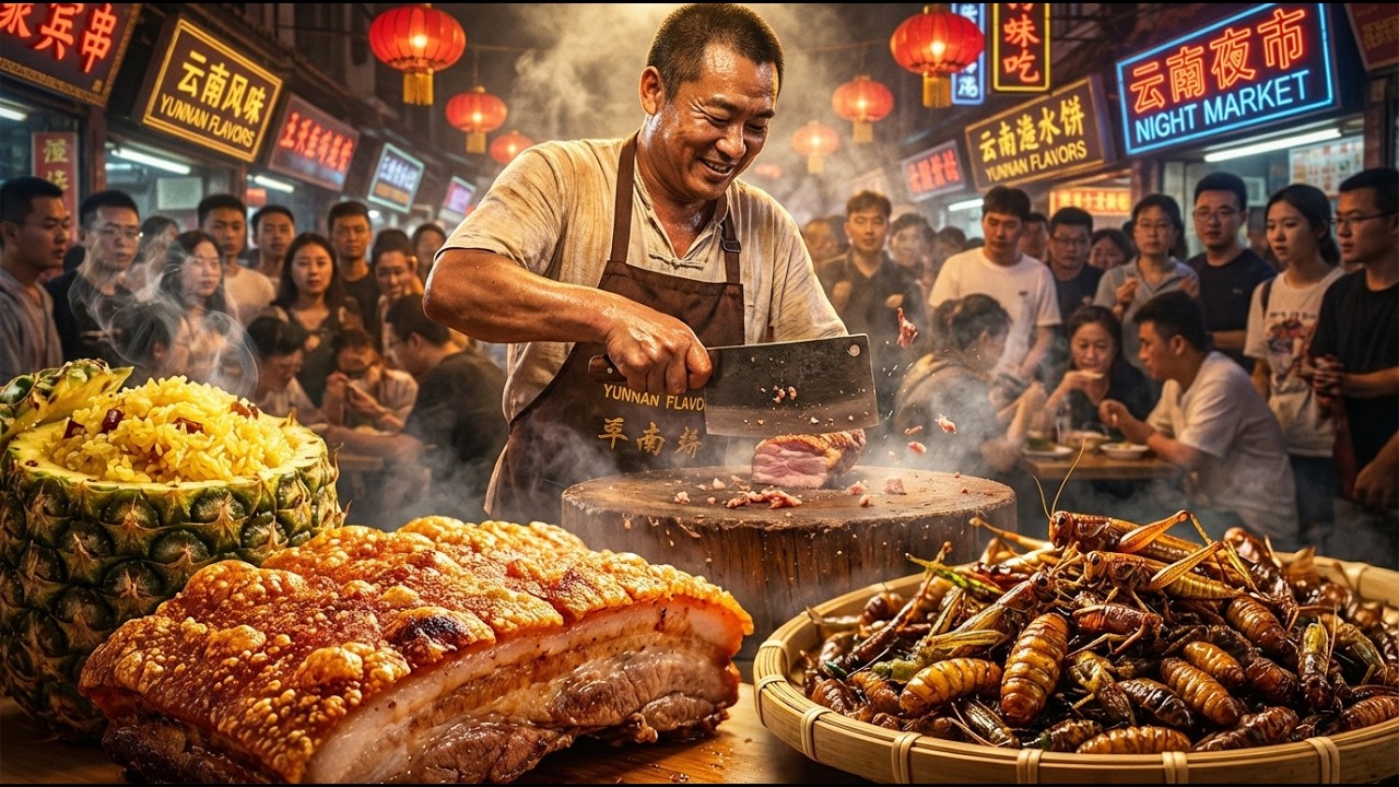 Extreme Fried Insects & Crispy Pork Belly | China Street Food POV in Action