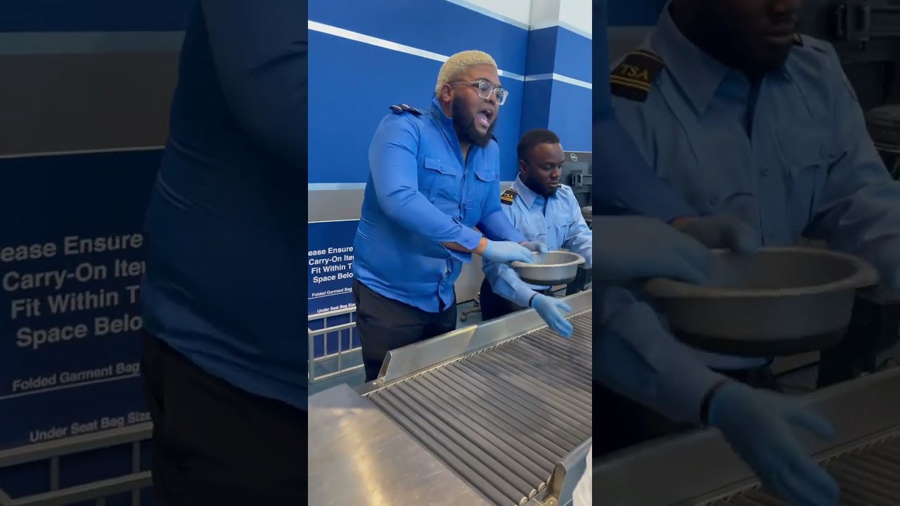 The Airport TSA Worker that has a Attitude in the morning 😂 #Druski #airport #tsa
