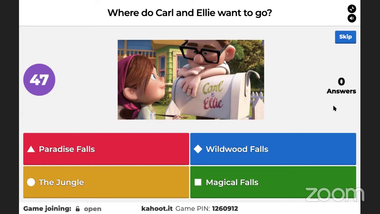 Disney Pixar Kahoot