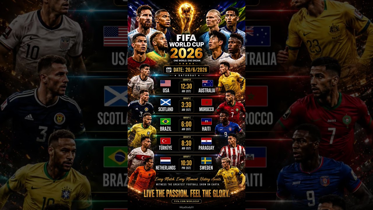 FIFA World Cup 2026 matches | June 20 Schedule#fifa #fifaworldcup2026 #soccer