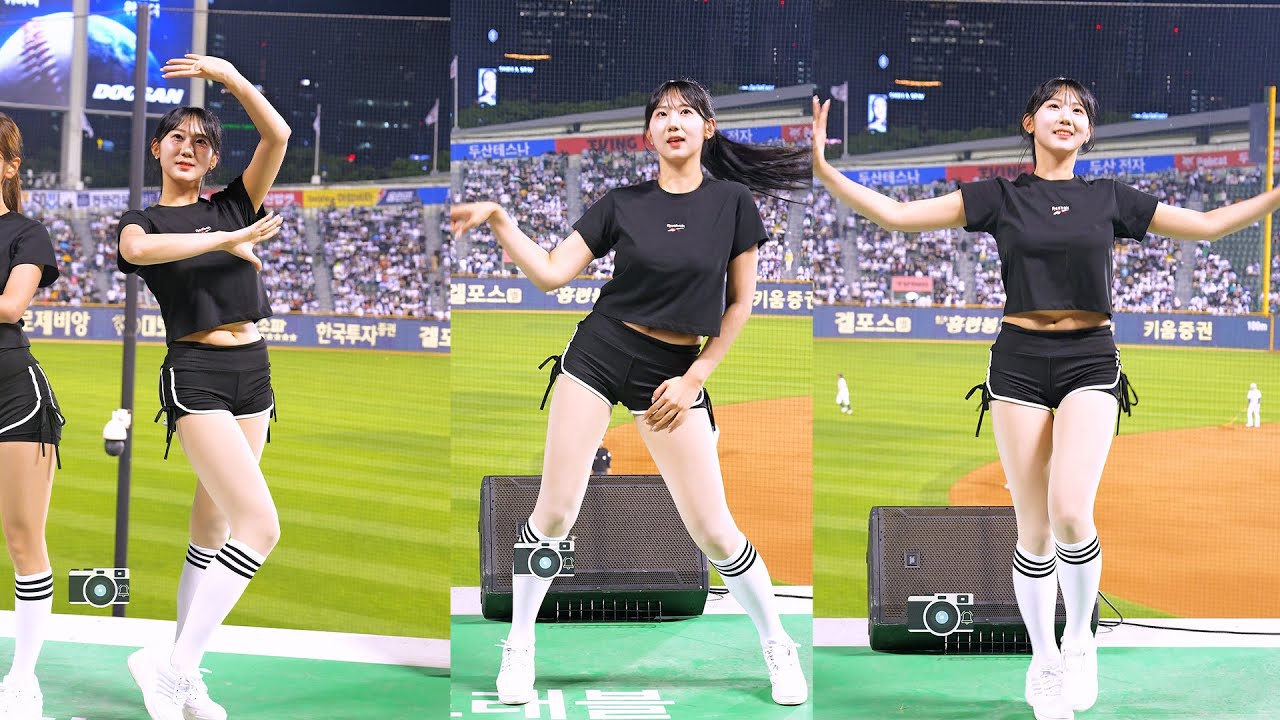 비오는 중에도 일하는 치어리더 | NC다이노스 감서윤 치어리더 베이비복스 우연 | CheerLeader FanCAM 4K 60fps | 250523