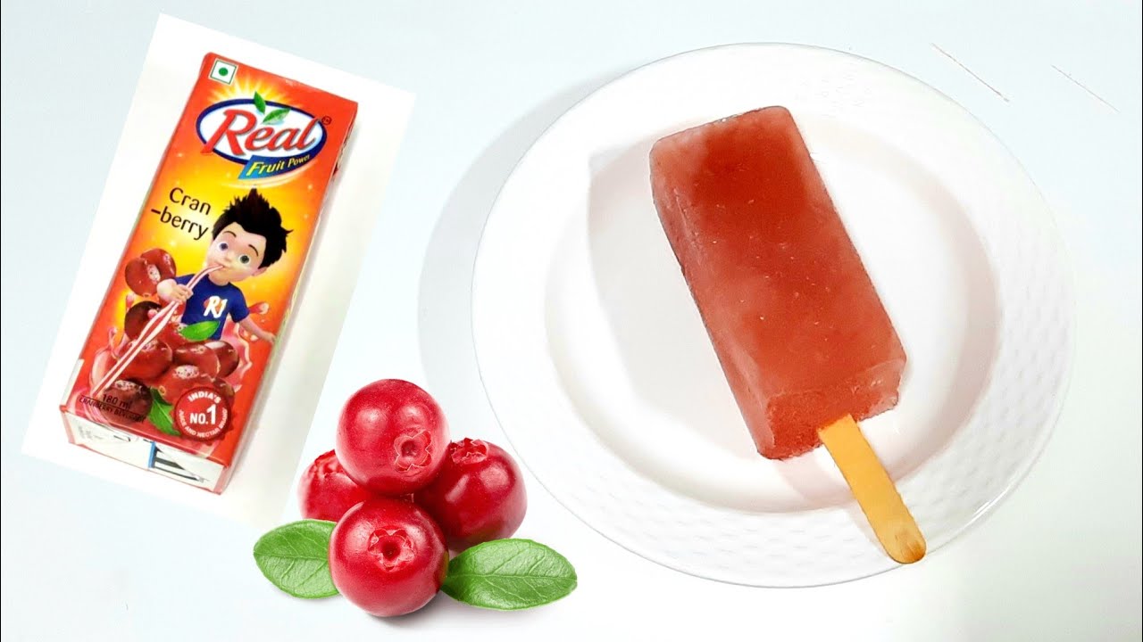Easy Cranberry Popsicle | Real juice Popsicle recipe | 2 Steps Cranberry Icecream by sharda cook.