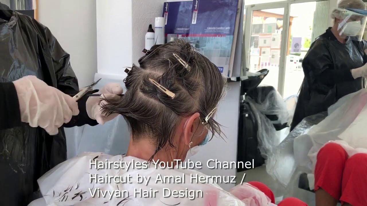 Haircut short layers 90 degree  step by step