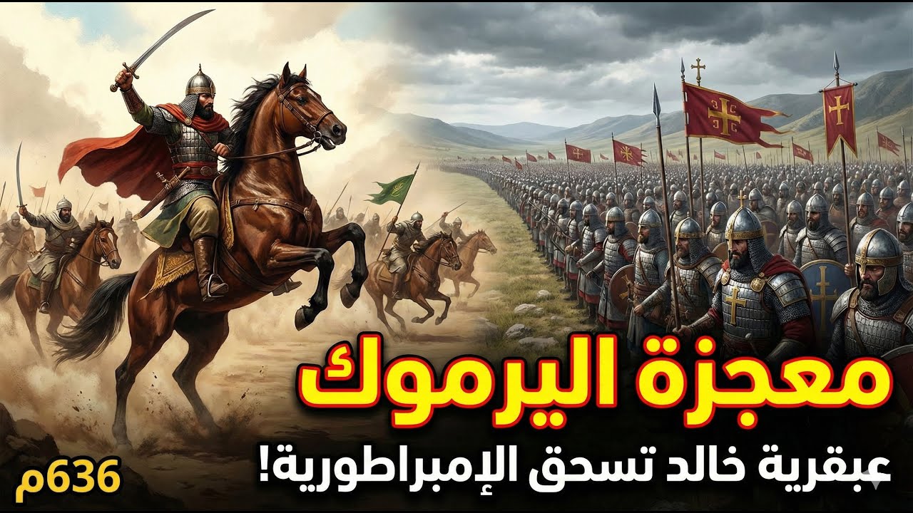 اليرموك: كيف سحق خالد بن الوليد جيش الروم الإمبراطوري؟ الخطة العبقرية  #تاريخ للنوم #الصندوق_الأسود