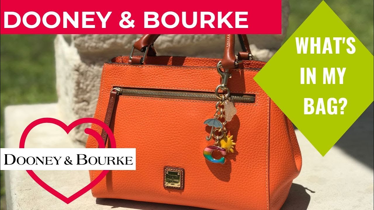 Dooney & Bourke Pebble Grain Small Zip Satchel - What's In My Bag (WIMB) w/Coach & LV Accessories