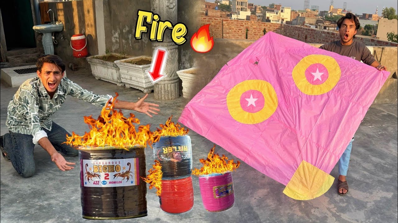 Abubaker New Door Unboxing & Fire New Door | Big Kite Flying