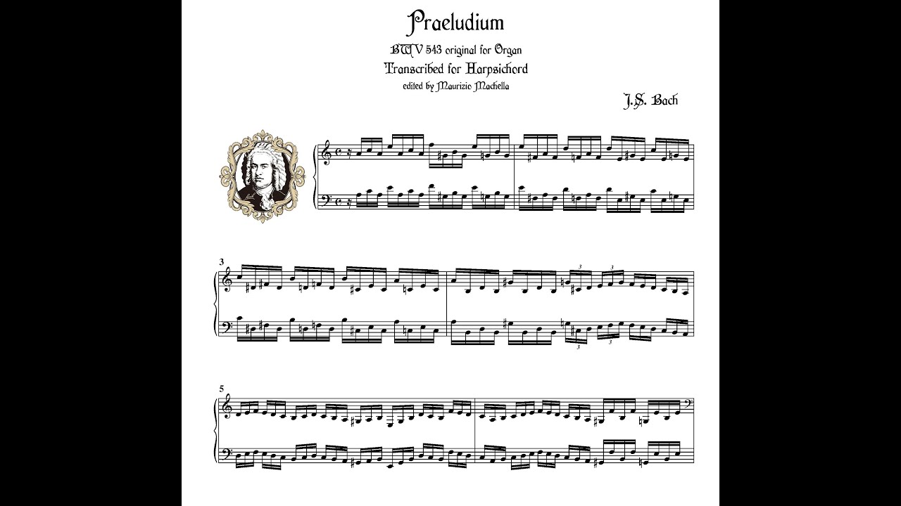 J.S. Bach: Praeludium BWV 543/1 - Harpsichord transcription (415 Hz)