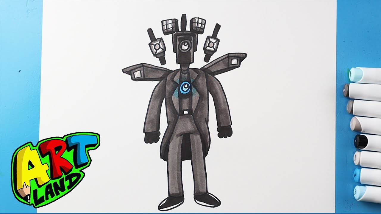 How to Draw Skibidi Toilet Cameraman Titan