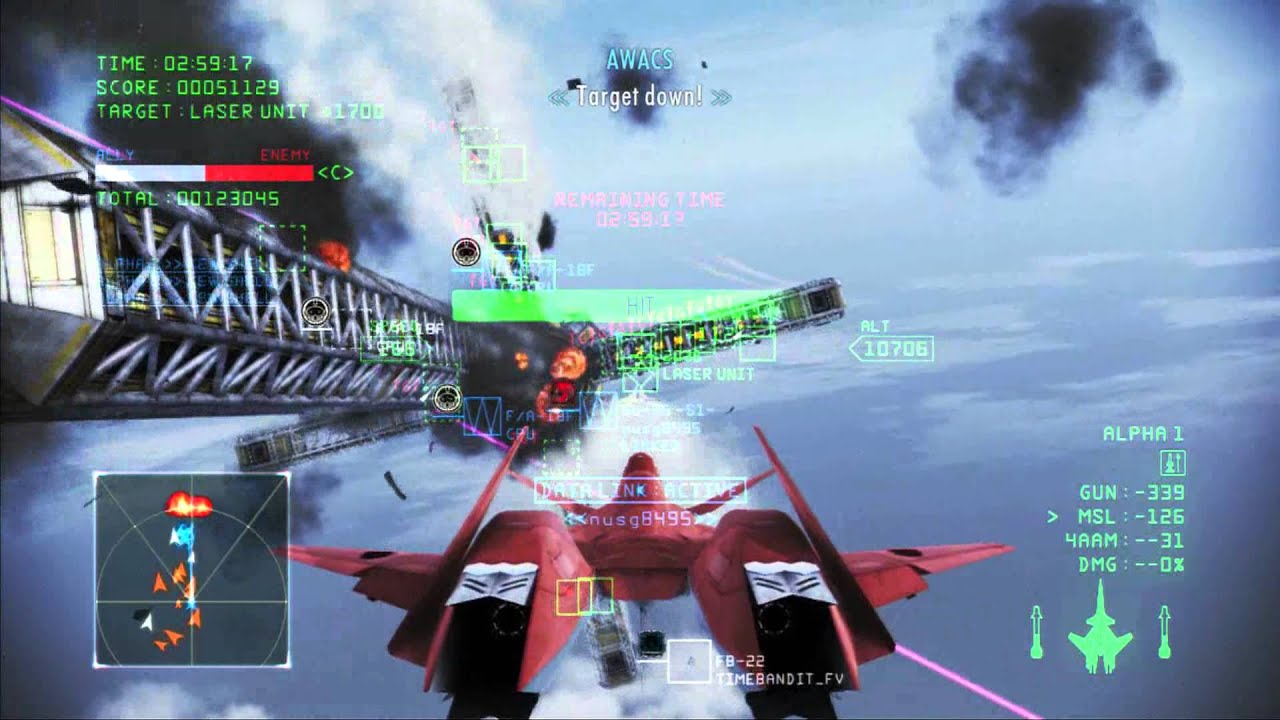 Ace Combat infinity: ADF-01 FALKEN Z.O.E Skin Vs SOLG 3 ( 4p/ A Rank/ FAIL )