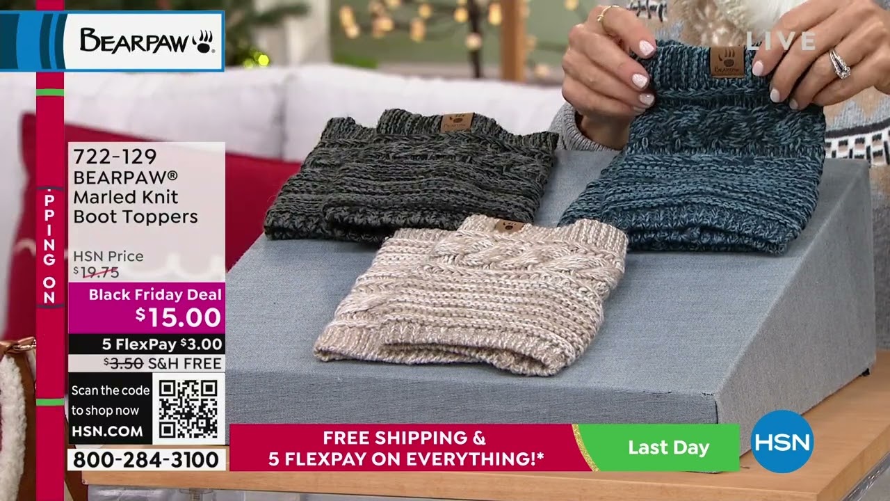 BEARPAW Marled Knit Boot Toppers