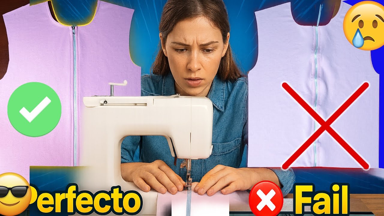 🧵✨Cómo COSER un cierre SIN ondas y SIN frunces  Truco fácil y profesional📌👚
