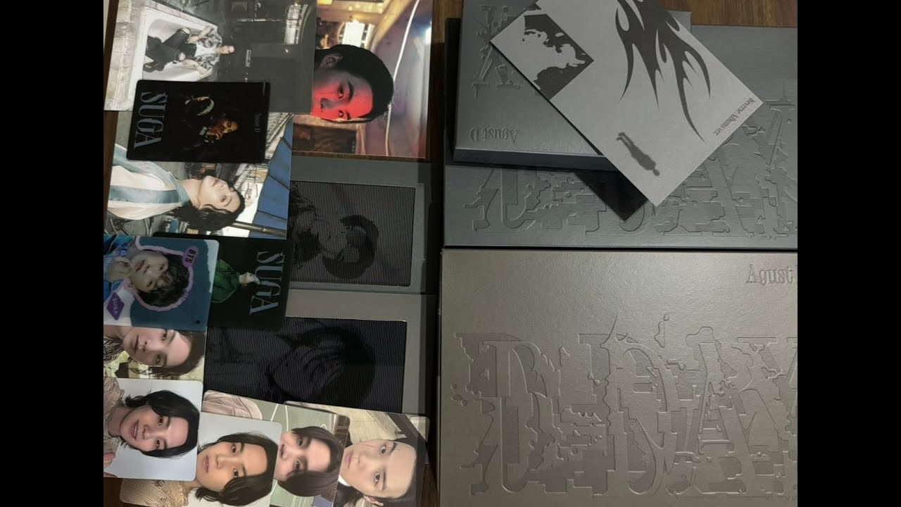 ASMR Unboxing | BTS Suga |  AgustD D-day Album (PhotobookSet + Weverse Album ver)