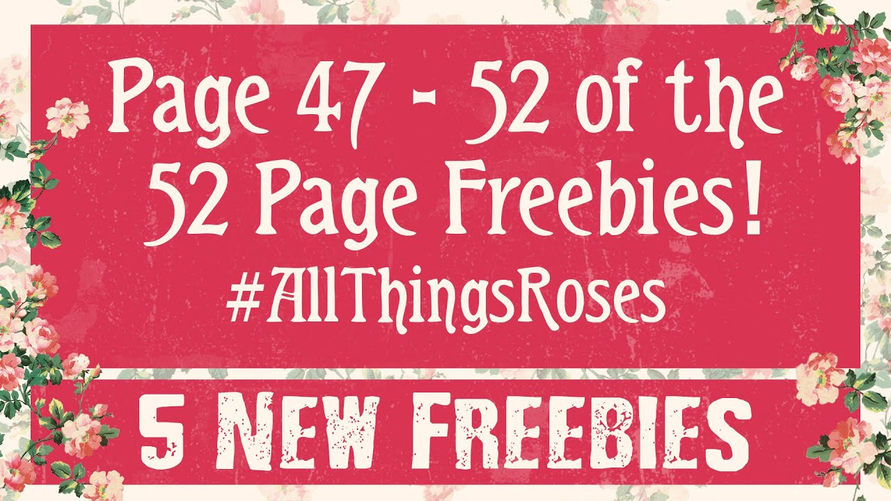 5 New FREEBIES  l  #All Things Roses  l  Trifold with a Belly Band