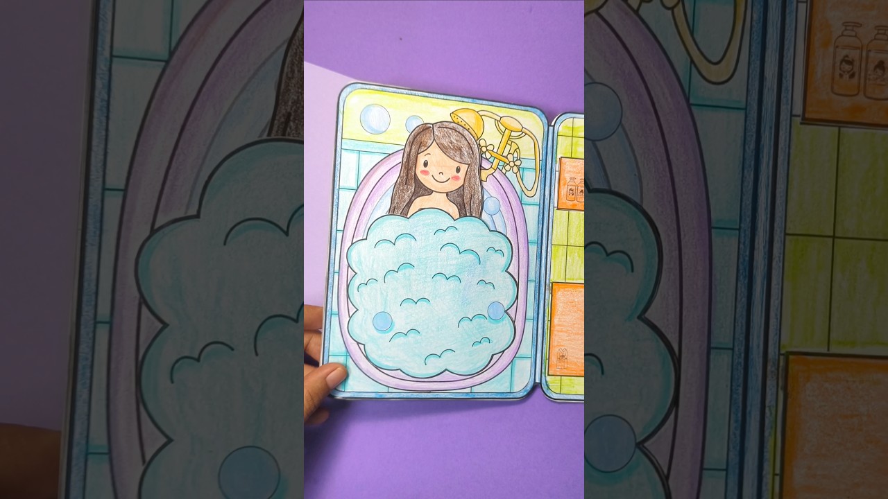 Paper doll house diy coloring pages #paperdollhouse #paperdiy #paperdoll #diypaperdoll
