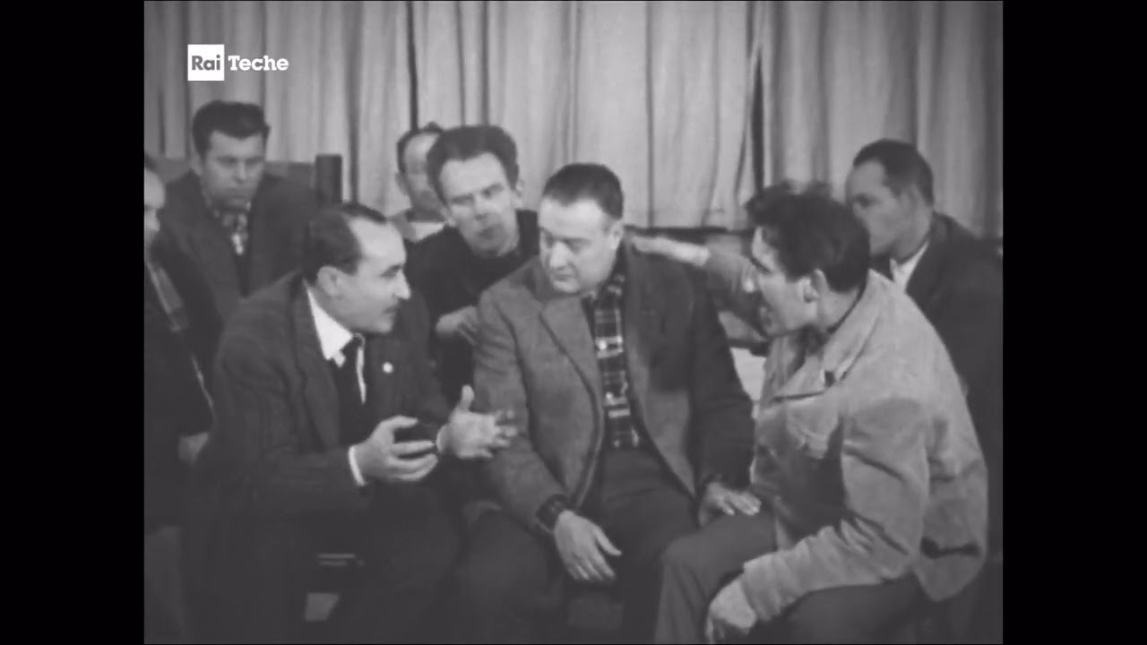 Mario Rigoni Stern con altri superstiti della battaglia di Nikolajewka (Tv7 1963)