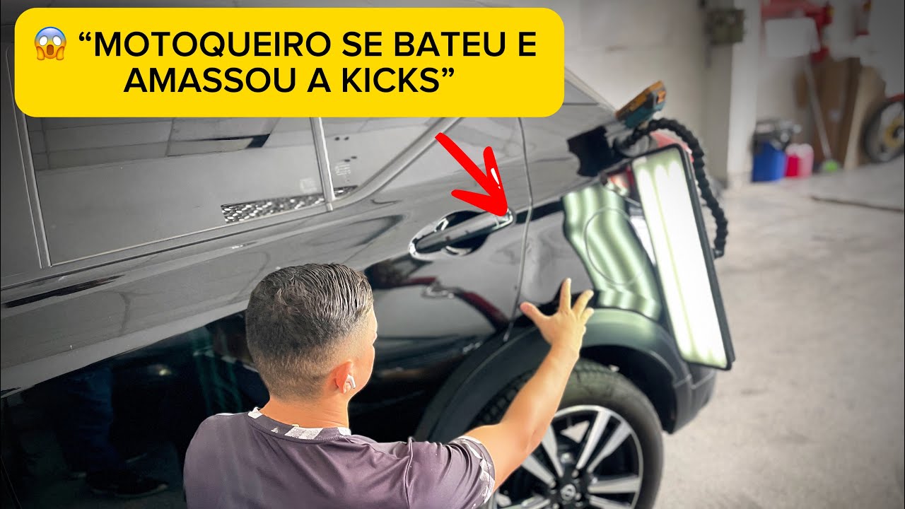 “Nissan Kicks amassada na lateral | Martelinho de ouro”