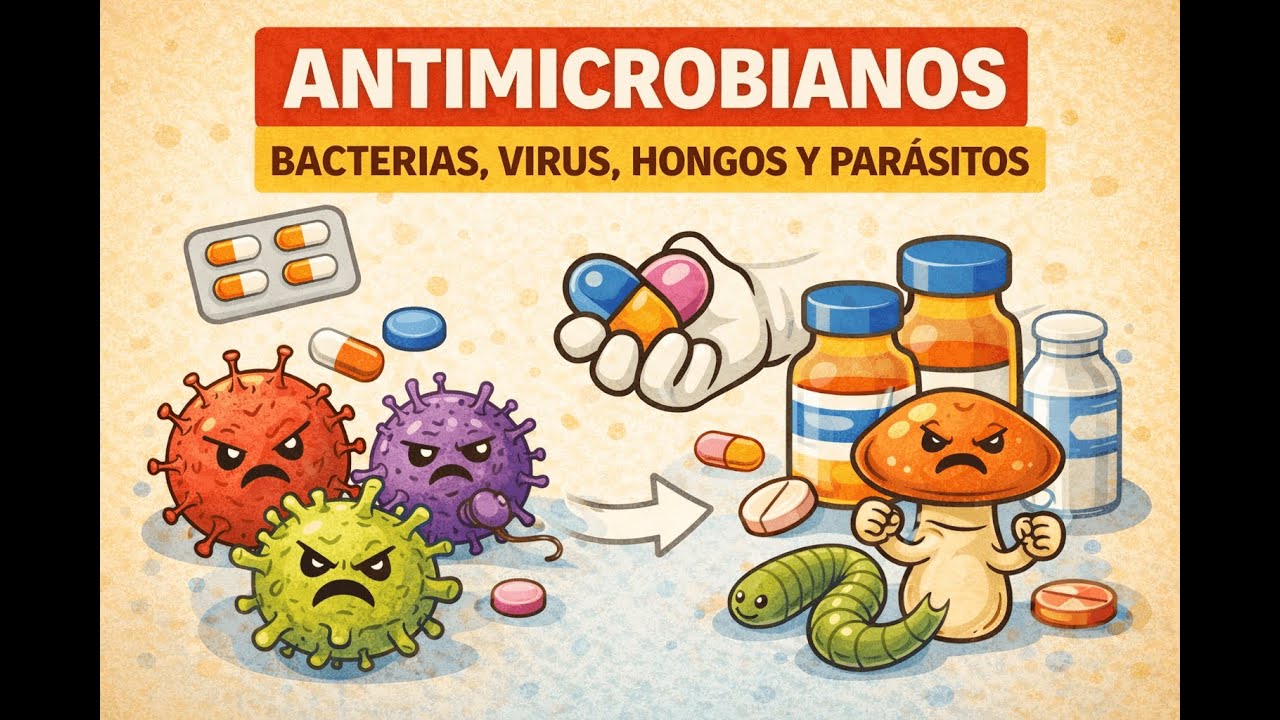 Antimicrobianos Explicados Fácil: Tipos, Mecanismo de Acción y Uso Clínico | Med IA